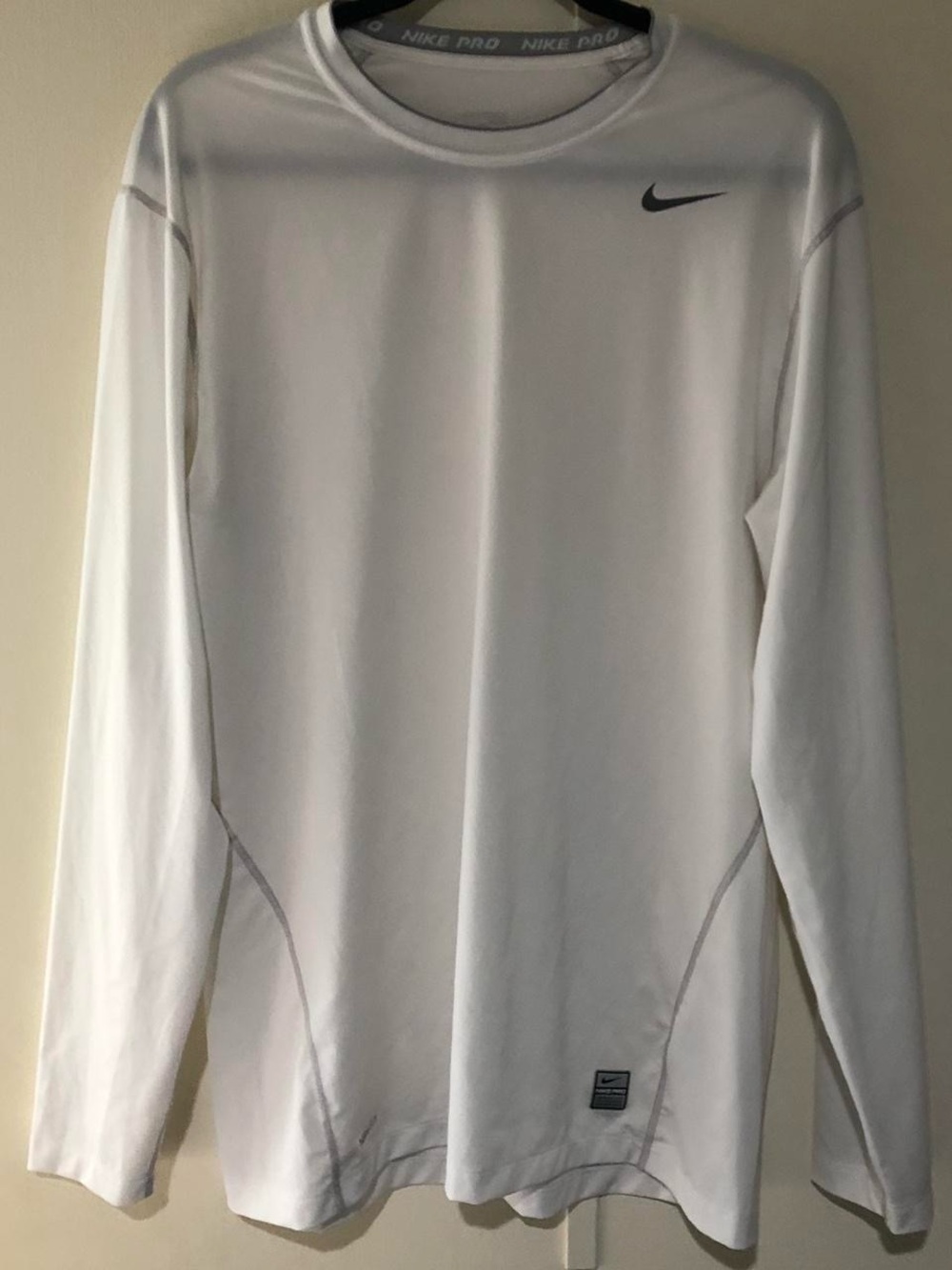 Nike Men’s White Long-Sleeve Dri-FIT Crew
